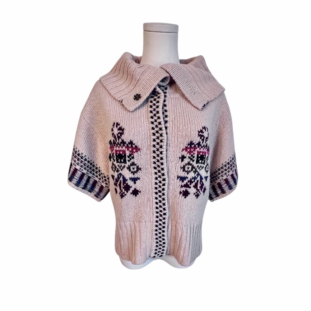 VTG Forever 21 Wool Blend Boho Style Knit‎ Sweater Cardigan Aztec Women’s Medium